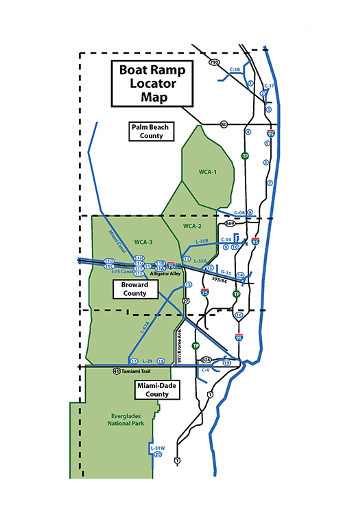 Tamiami Trail Boat Ramp Locator